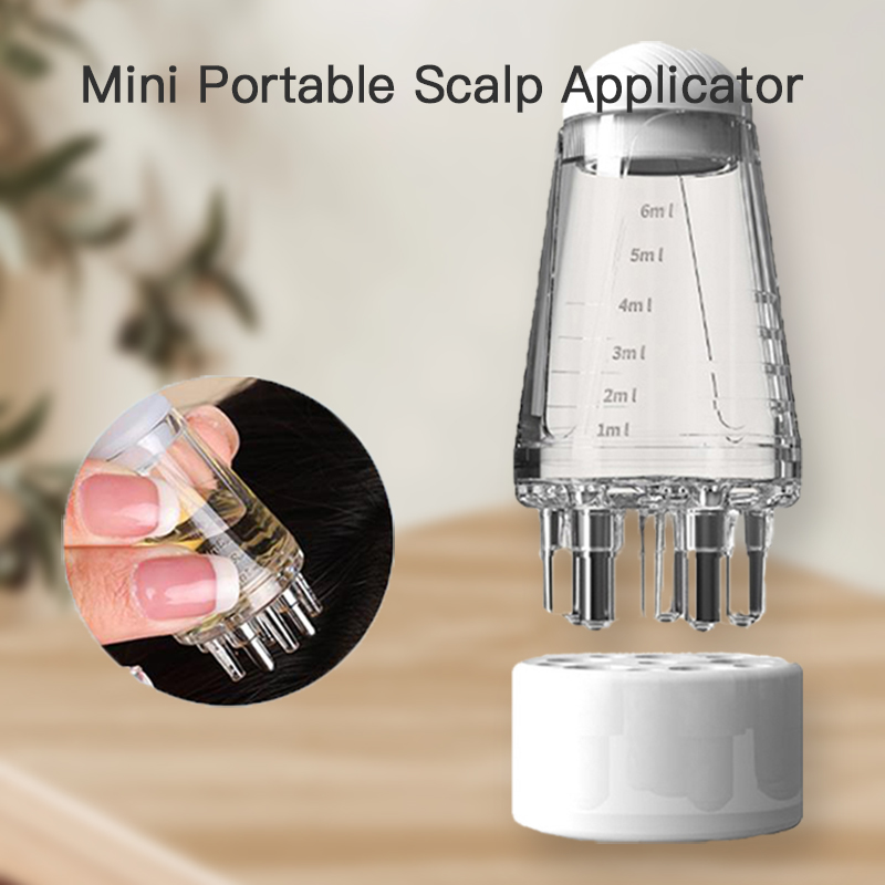 Hair Growth Serum Oil - Mini Portable Scalp Applicator Liquid Comb