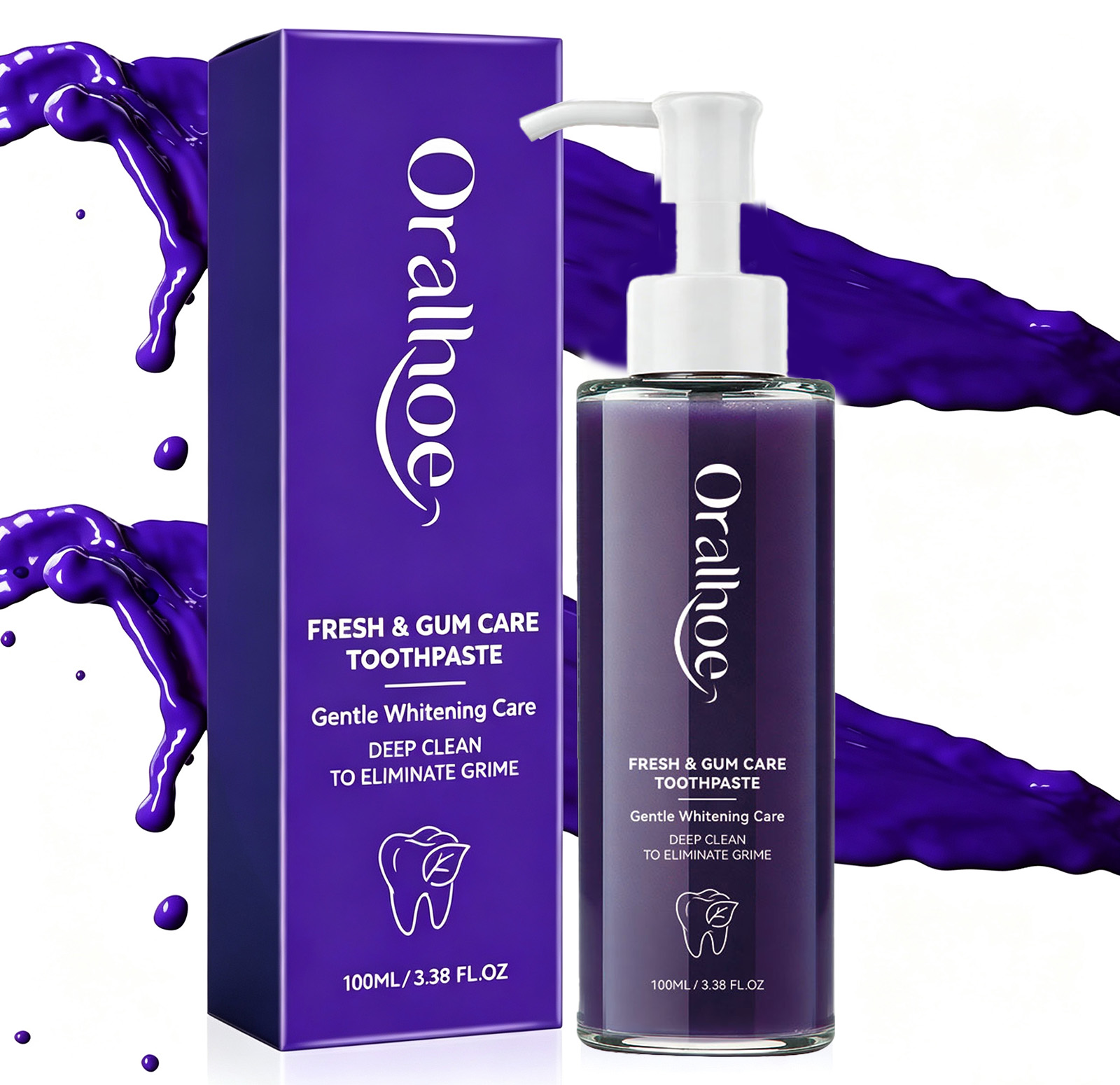 Purple Toning Shampoo - Purple Toothpaste for Teeth Whitening Color
