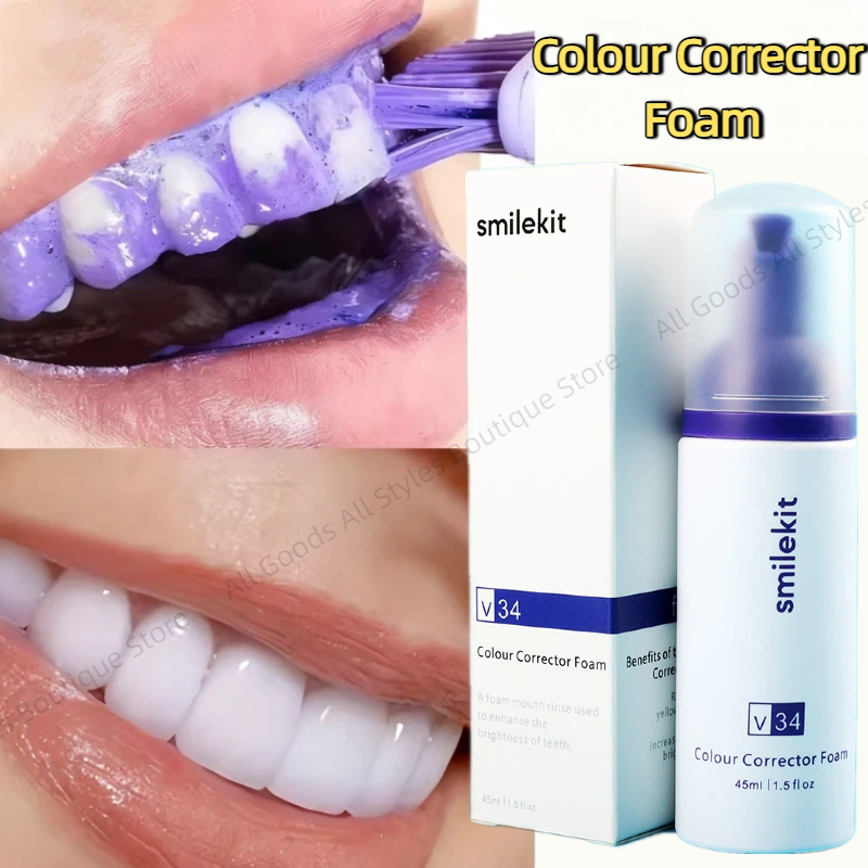 Purple Toning Shampoo - 45ml Smilekit Purple Tooth Mousse Removes