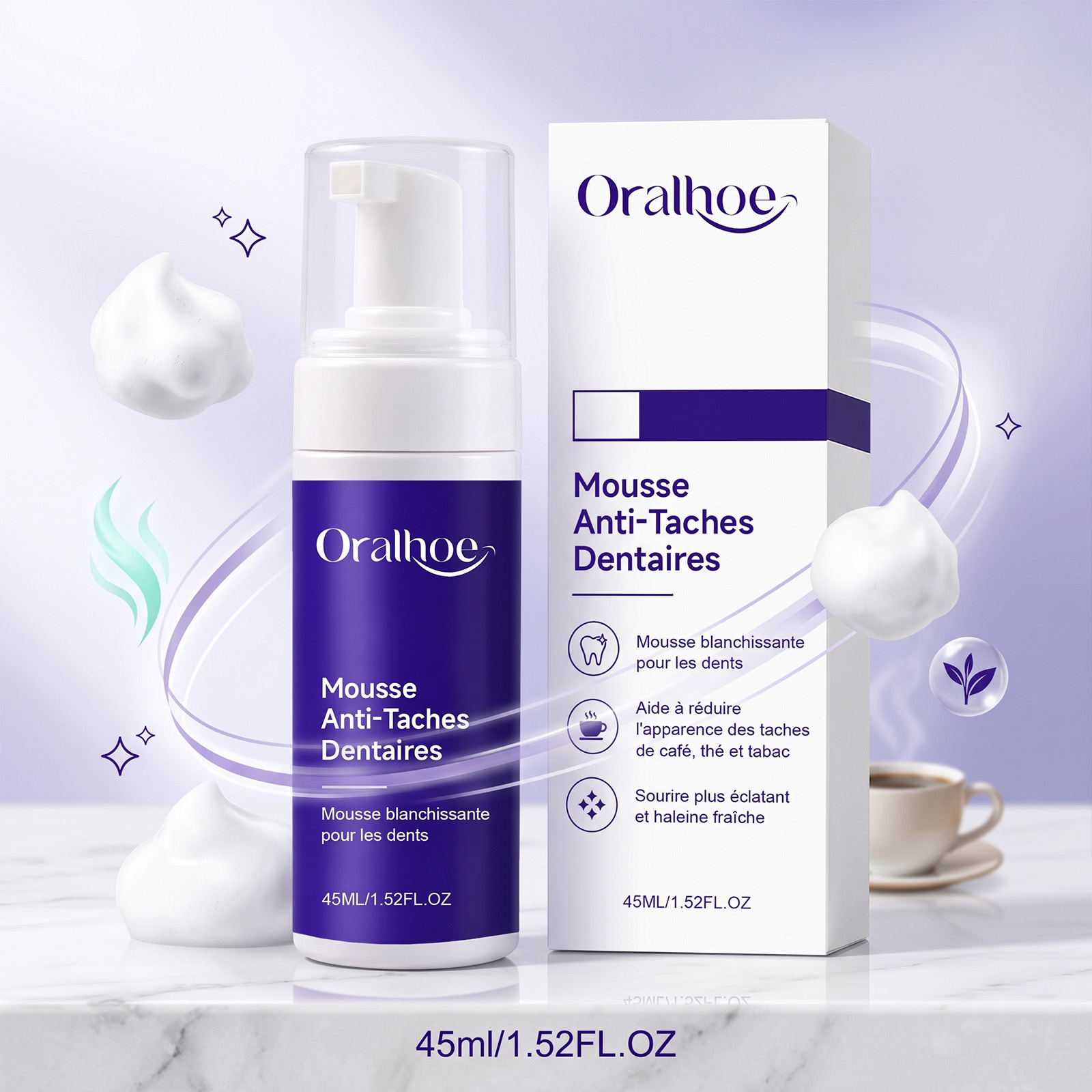 Purple Toning Shampoo - Purple Toothpaste Mousse Foam Gentle Whitening