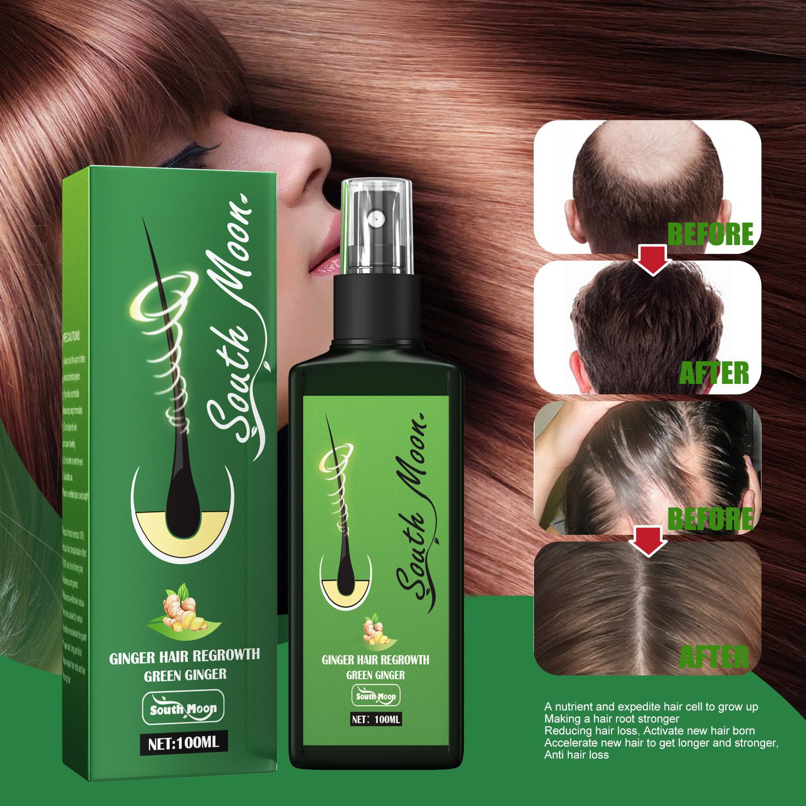 South Moon Ginger Hair Growth  - Hair Care Natural Products review and price