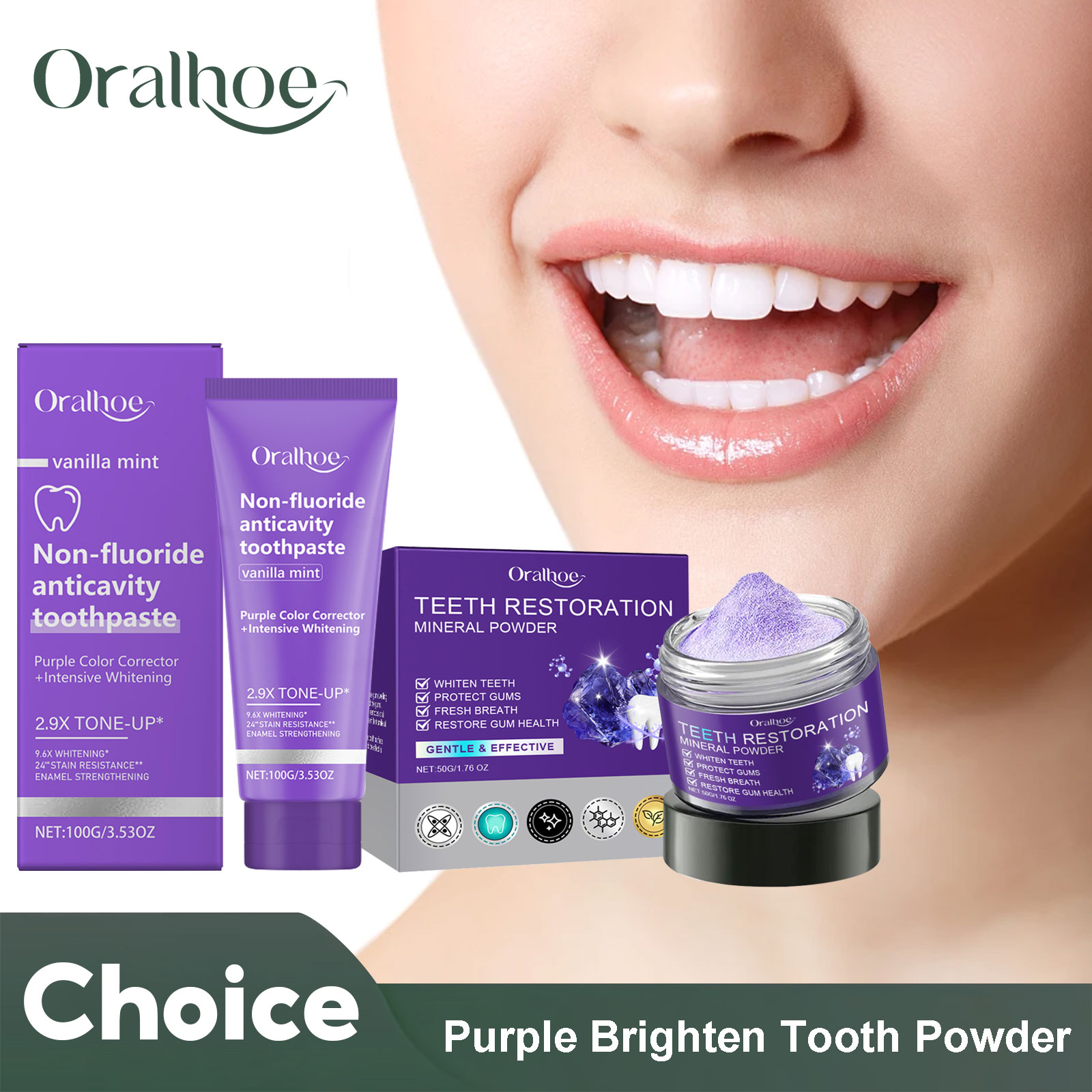 Teeth Restoration Mineral Powd - Purple Toning Shampoo review and price