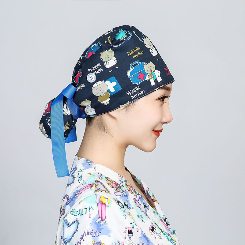 Printed Surgical Cap Scrub Cot - Hair Care Hospital review and price