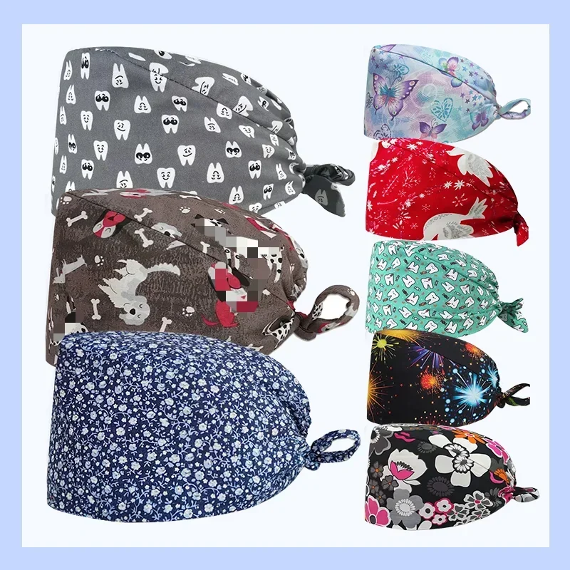 Printed Surgical Cap Scrub Cot - Hair Care Hospital review and price